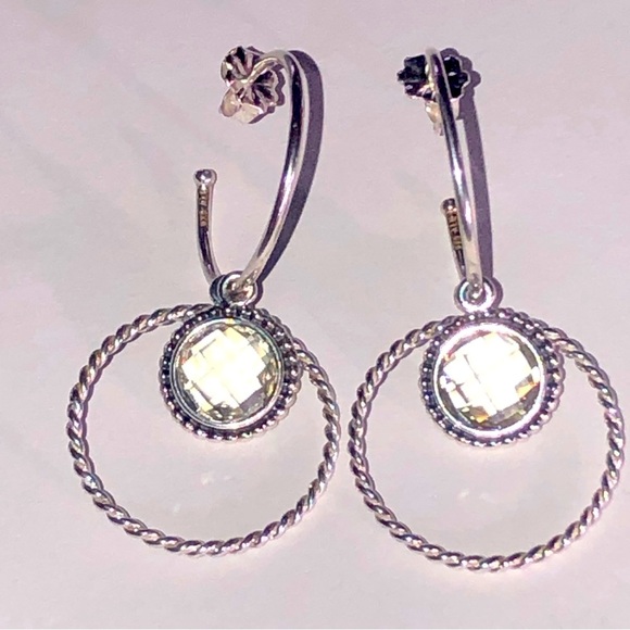 Retired Pandora Autumn Skies Compose Earring Set 925 Ale - Picture 9 of 13